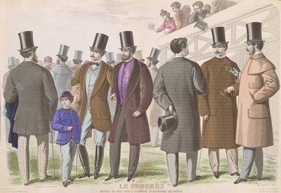 Parisian Advertisement for Fashionable Masculine Clothing, 1865 by French School